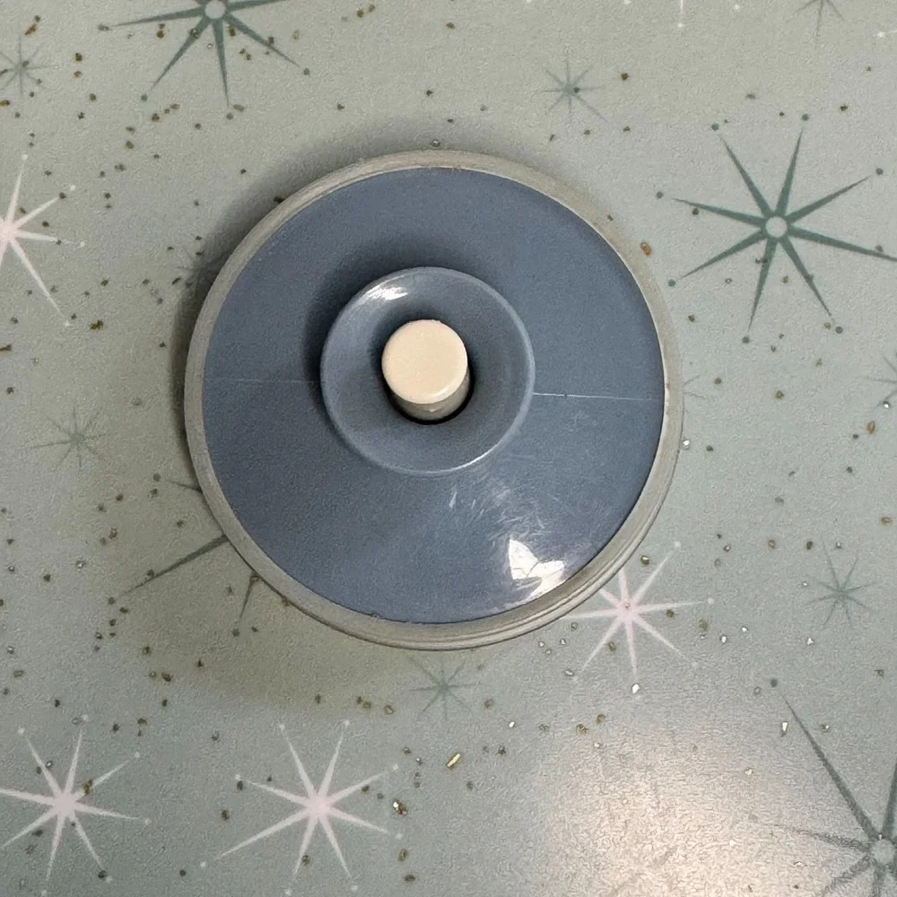 Vintage Tupperware Oil or Vinegar Dressing Container Dusty Blue Lid #1246-13